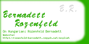 bernadett rozenfeld business card